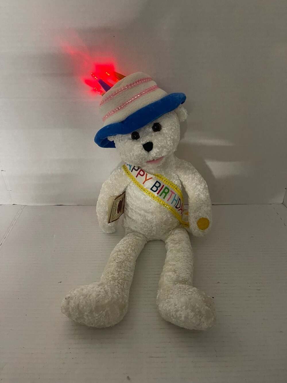 Chantilly Lane Musicals 19" Happy Birthday Singing Light-Up Bear NWT